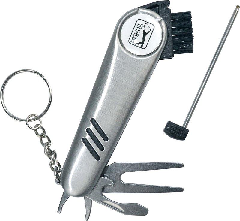 PGA Tour Multi-Tool Outil Polyvalent strumento divot, argento