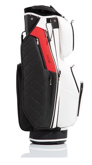 JuCad First Class cart bag, nero/rosso