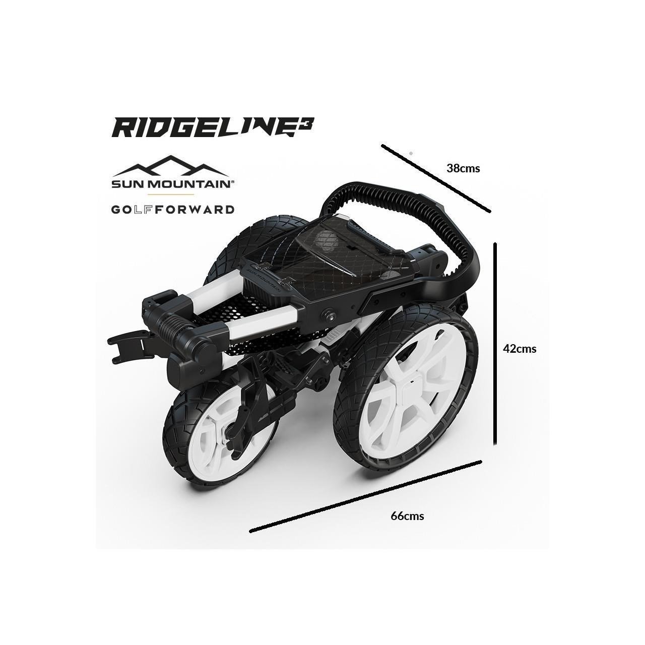 Sun Mountain Ridgeline 3 carrello manuale, argento