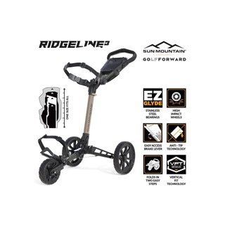Sun Mountain Ridgeline 3 carrello da golf manuale, sand/hunter