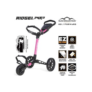 Sun Mountain Ridgeline 3 carrello da golf manuale, rosa