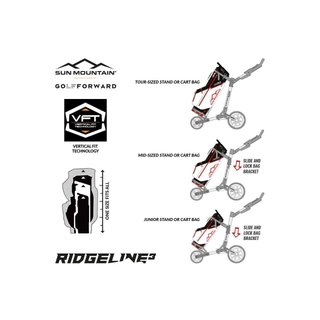 Sun Mountain Ridgeline 3 carrello da golf manuale, rosa