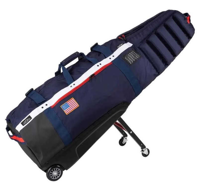 Sun Mountain Club Glider Meridian travel bag, navy/white/red
