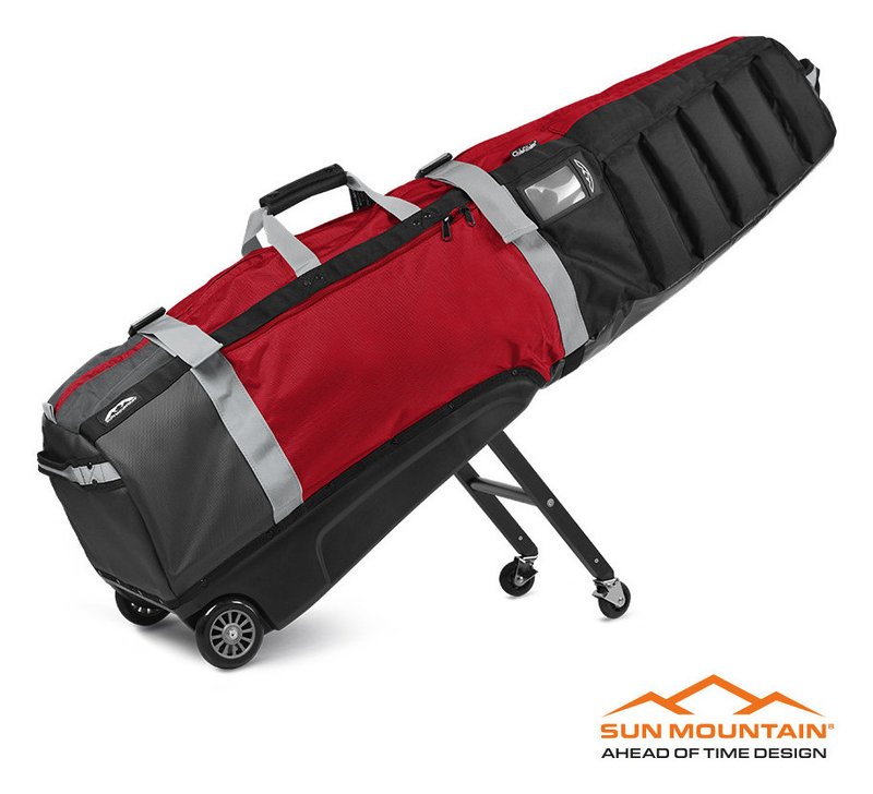 Sun Mountain Club Glider Meridian custodia da viaggio, nero/acciaio/rosso