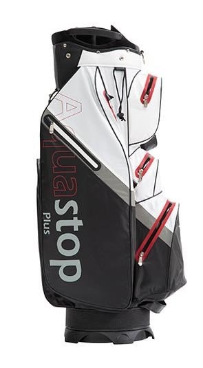 JuCad Aquastop Plus Facelift cart bag, nero/bianco/rosso