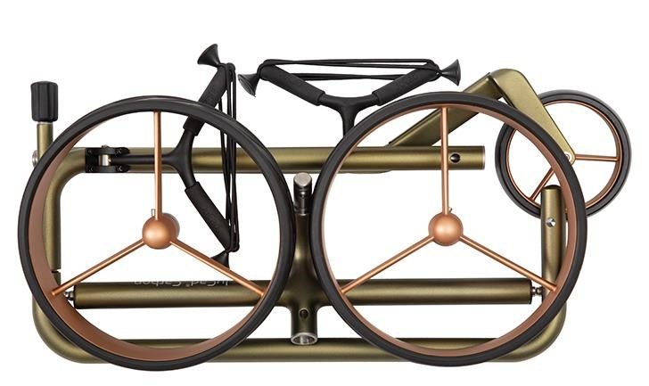 JuCad Carbon Verde Rosé carrello manuale, edizione speciale + borsa da trasporto JTT