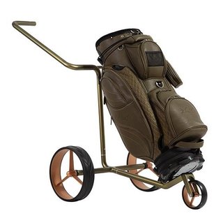 JuCad Carbon Verde Rosé carrello manuale, edizione speciale + borsa da trasporto JTT