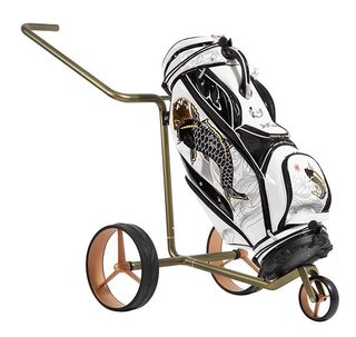 JuCad Carbon Verde Rosé carrello manuale, edizione speciale + borsa da trasporto JTT