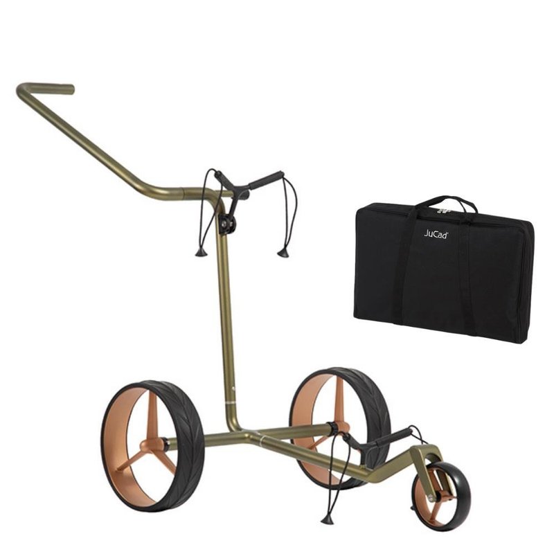 JuCad Carbon Verde Rosé carrello manuale, edizione speciale + borsa da trasporto JTT