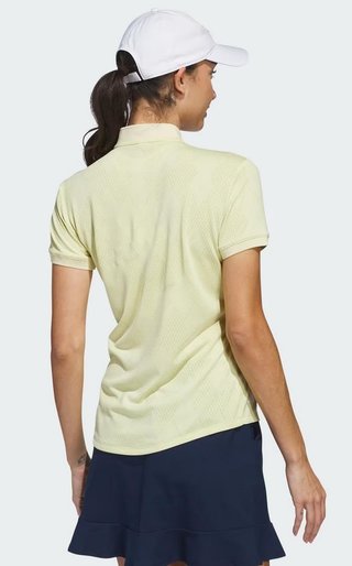 Adidas Ultimate365 Diamond Jacquard polo da donna, giallo polvere