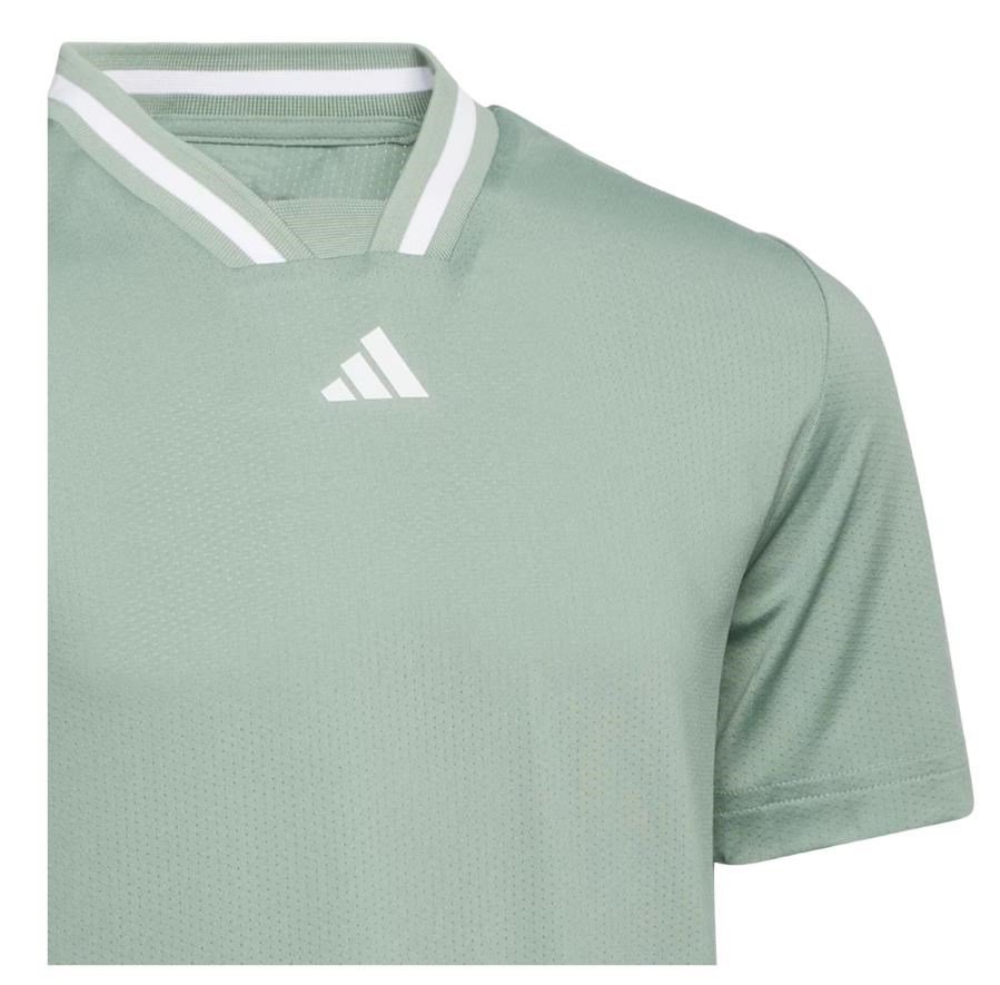 Adidas Collar junior polo da bambino, silver green