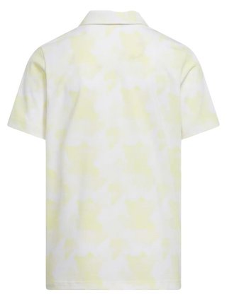 Adidas Printed Scripted junior polo da bambino, bianco/giallo polvere