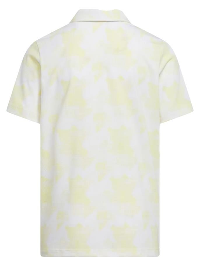 Adidas Printed Scripted junior polo da bambino, bianco/giallo polvere