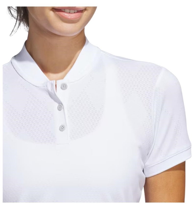 Adidas Ultimate365 Diamond Jacquard polo da donna, bianco