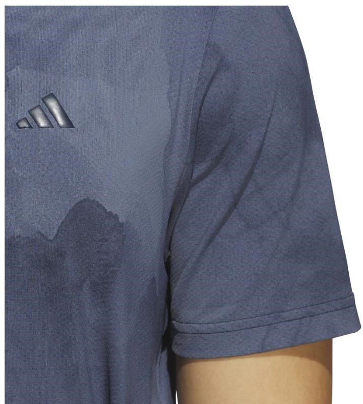Adidas Tour Printed Mesh polo da uomo, collegiate navy/preloved ink