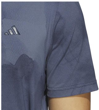 Adidas Tour Printed Mesh polo da uomo, collegiate navy/preloved ink