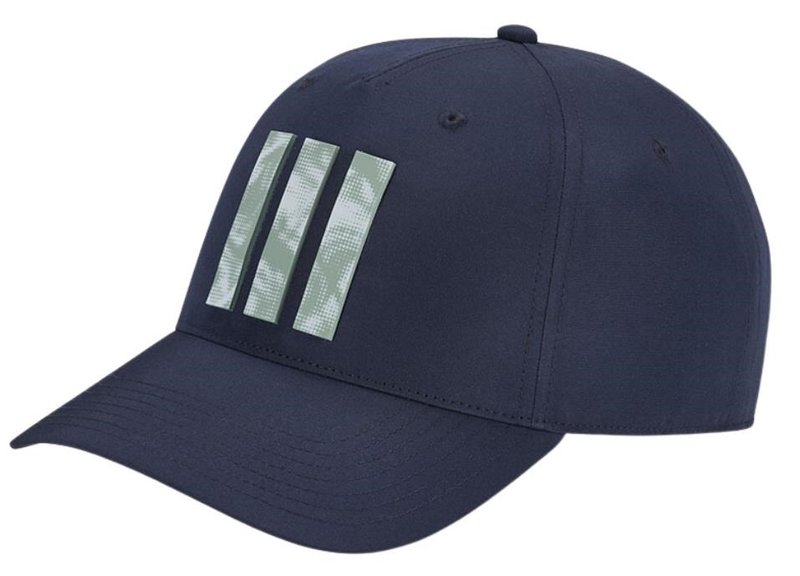 Adidas Tour Three Stripes Print cappellino da uomo, nero/beige/blu navy