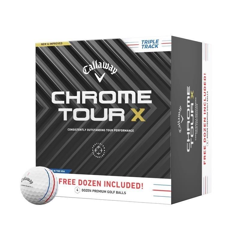 Callaway Chrome Tour X Triple Track palline da golf 2024 (48 palline, 4 dozzine)