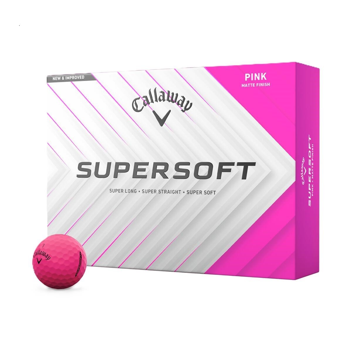 Callaway Supersoft Matte palline da golf, rosa