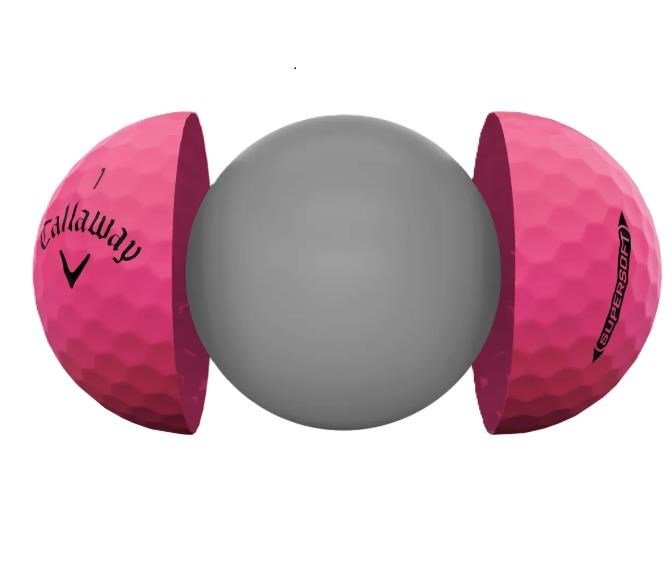Callaway Supersoft Matte palline da golf, rosa