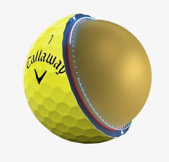 Callaway Warbird Distance+ palline da golf, gialle
