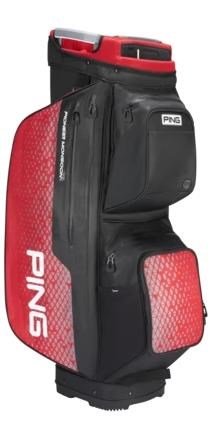 PING Pioneer Monsoon cart bag, nero/rosso