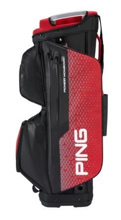 PING Pioneer Monsoon cart bag, nero/rosso