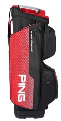 PING Pioneer Monsoon cart bag, nero/rosso