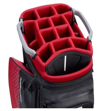 PING Pioneer Monsoon cart bag, nero/rosso