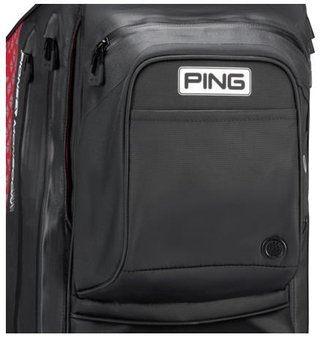 PING Pioneer Monsoon cart bag, nero/rosso