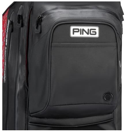 PING Pioneer Monsoon cart bag, nero/rosso