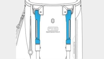 PING Hoofer Monsoon stand bag, nero/blu
