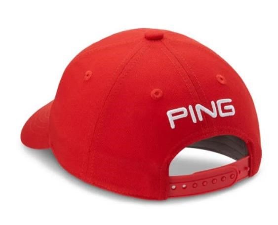 PING Tour Classic Junior cappellino da golf junior, rosso pomodoro