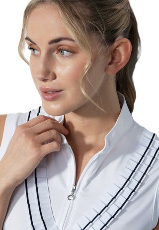 Daily Sports ISTRES Sleeveless polo da donna, bianco