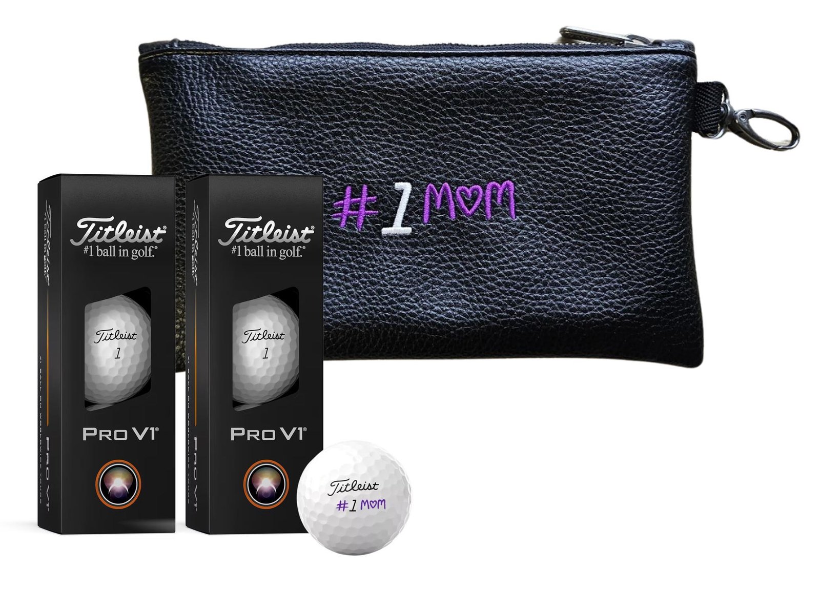 Titleist Pro V1 palline da golf 2025, confezione da 6 con pochette