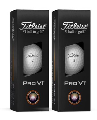 Titleist Pro V1 palline da golf 2025, confezione da 6 con pochette
