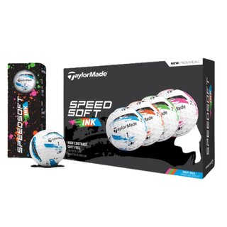 TaylorMade SpeedSoft Ink palline da golf (12 palline), multi