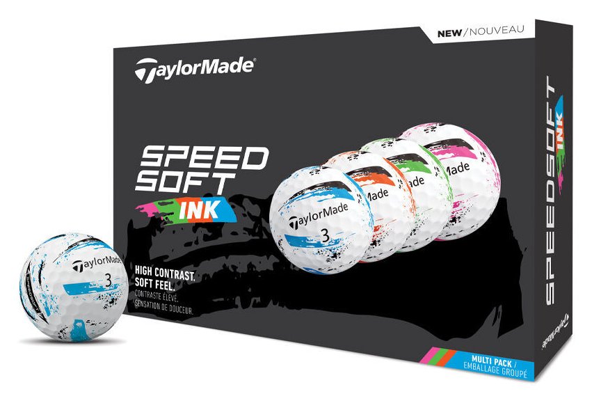 TaylorMade SpeedSoft Ink palline da golf (12 palline), multi