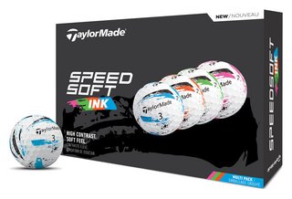 TaylorMade SpeedSoft Ink palline da golf (12 palline), multi