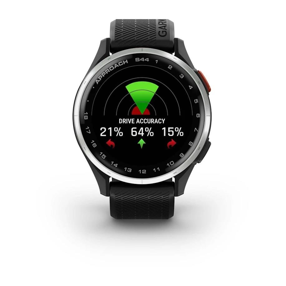 Garmin Approach S44 GPS orologio da golf, nero/argento alluminio