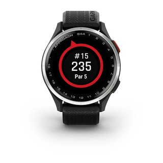 Garmin Approach S44 GPS orologio da golf, nero/argento alluminio