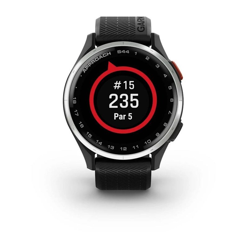 Garmin Approach S44 GPS orologio da golf, nero/argento alluminio