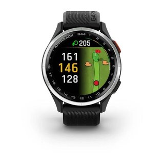 Garmin Approach S44 GPS orologio da golf, nero/argento alluminio