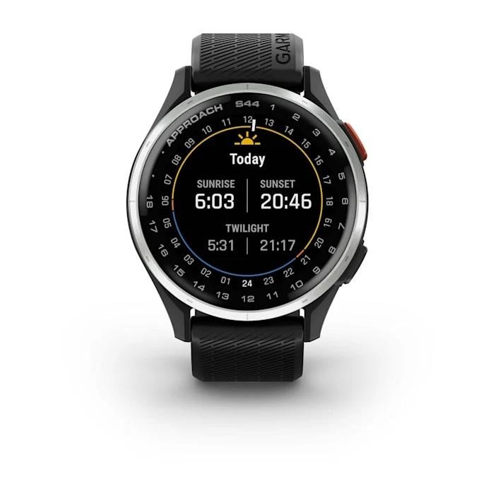 Garmin Approach S44 GPS orologio da golf, nero/argento alluminio