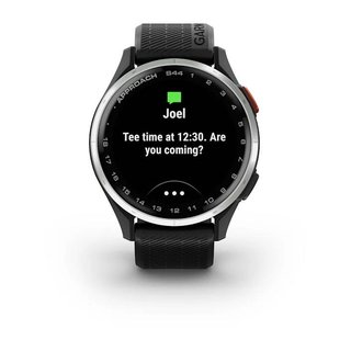 Garmin Approach S44 GPS orologio da golf, nero/argento alluminio