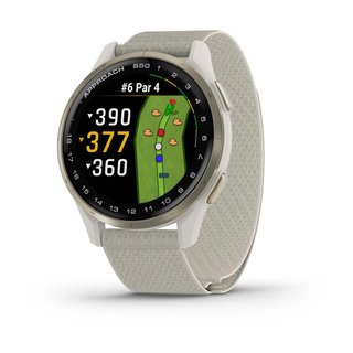 Garmin Approach S50 GPS orologio, avorio nylon/oro crema alluminio