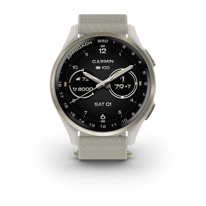 Garmin Approach S50 GPS orologio, avorio nylon/oro crema alluminio
