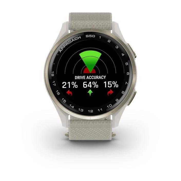 Garmin Approach S50 GPS orologio, avorio nylon/oro crema alluminio