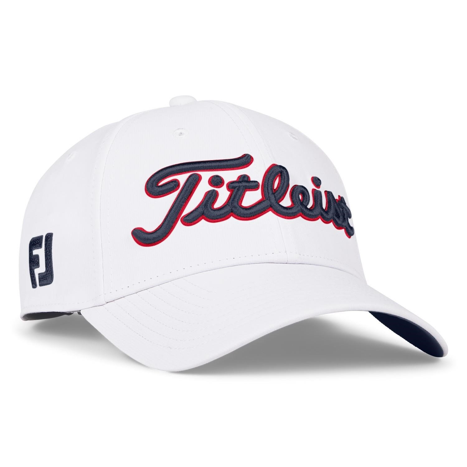 Titleist Tour Performance cappellino da uomo, bianco/blu navy/rosso