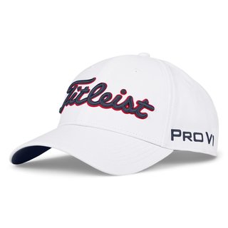 Titleist Tour Performance cappellino da uomo, bianco/blu navy/rosso